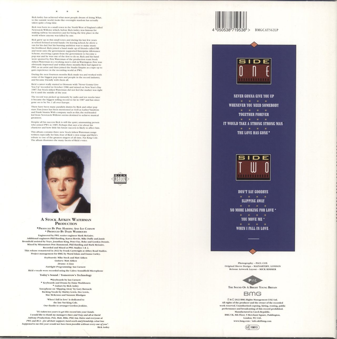 Rick Astley Whenever You Need Somebody - RSD 2022 - Red Vinyl UK Vinyl LP