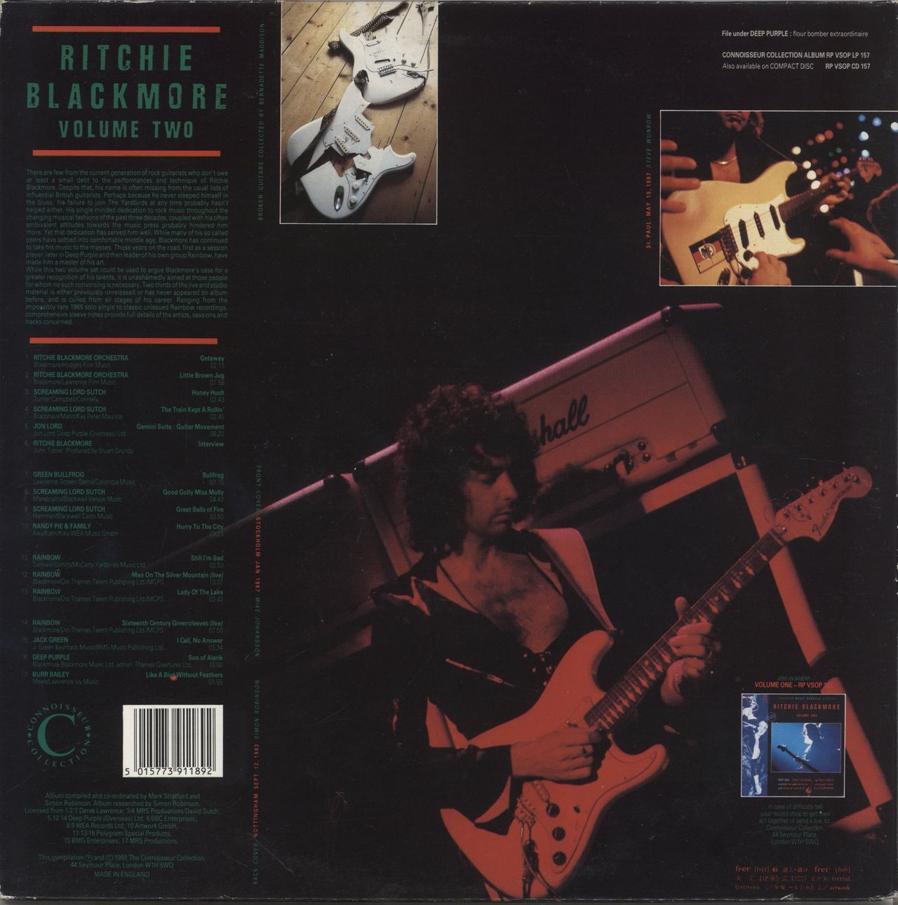 Ritchie Blackmore Rock Profile - Volume Two - VG UK 2-LP vinyl set