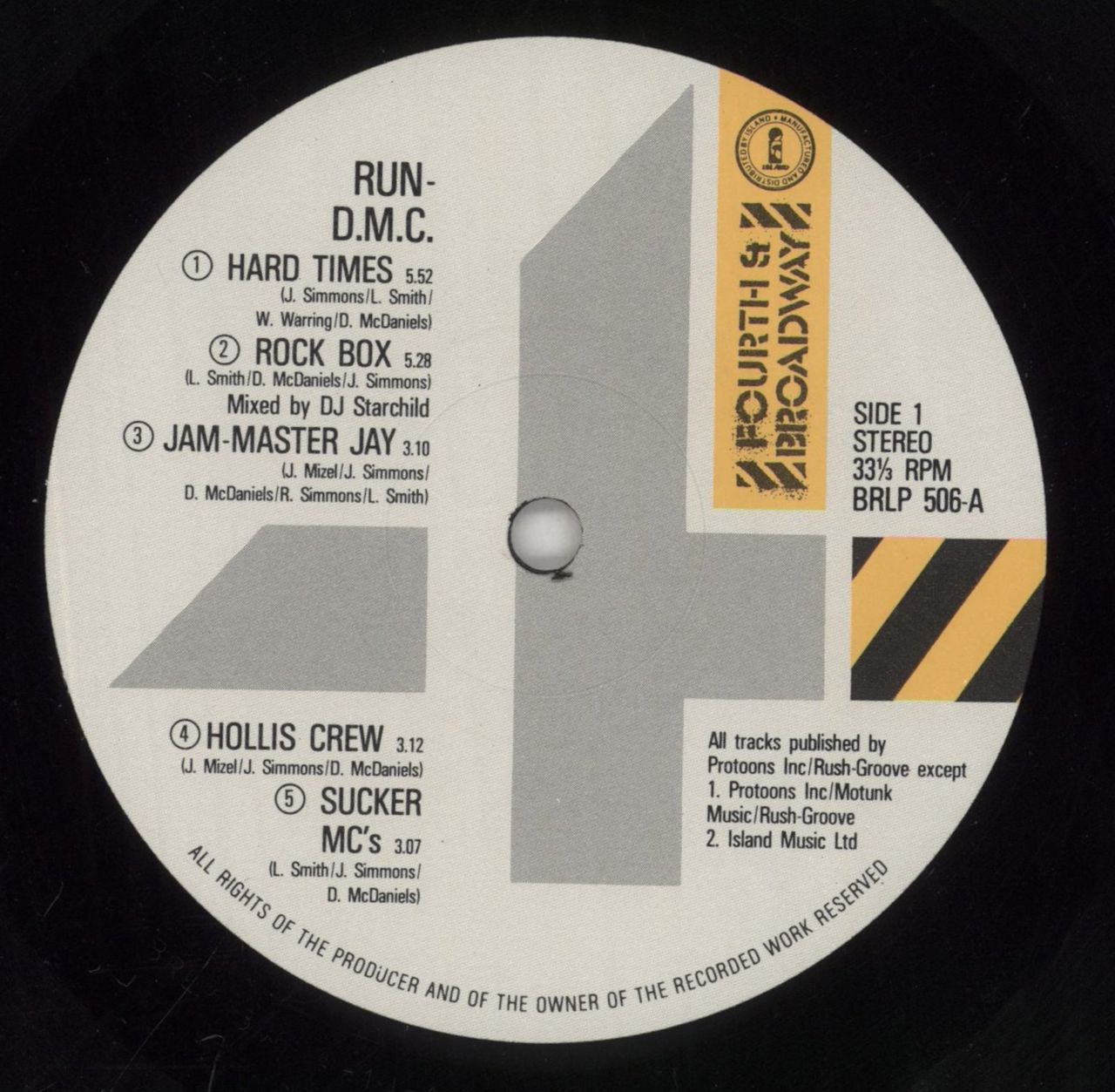 Run DMC Run-D.M.C. UK Vinyl LP