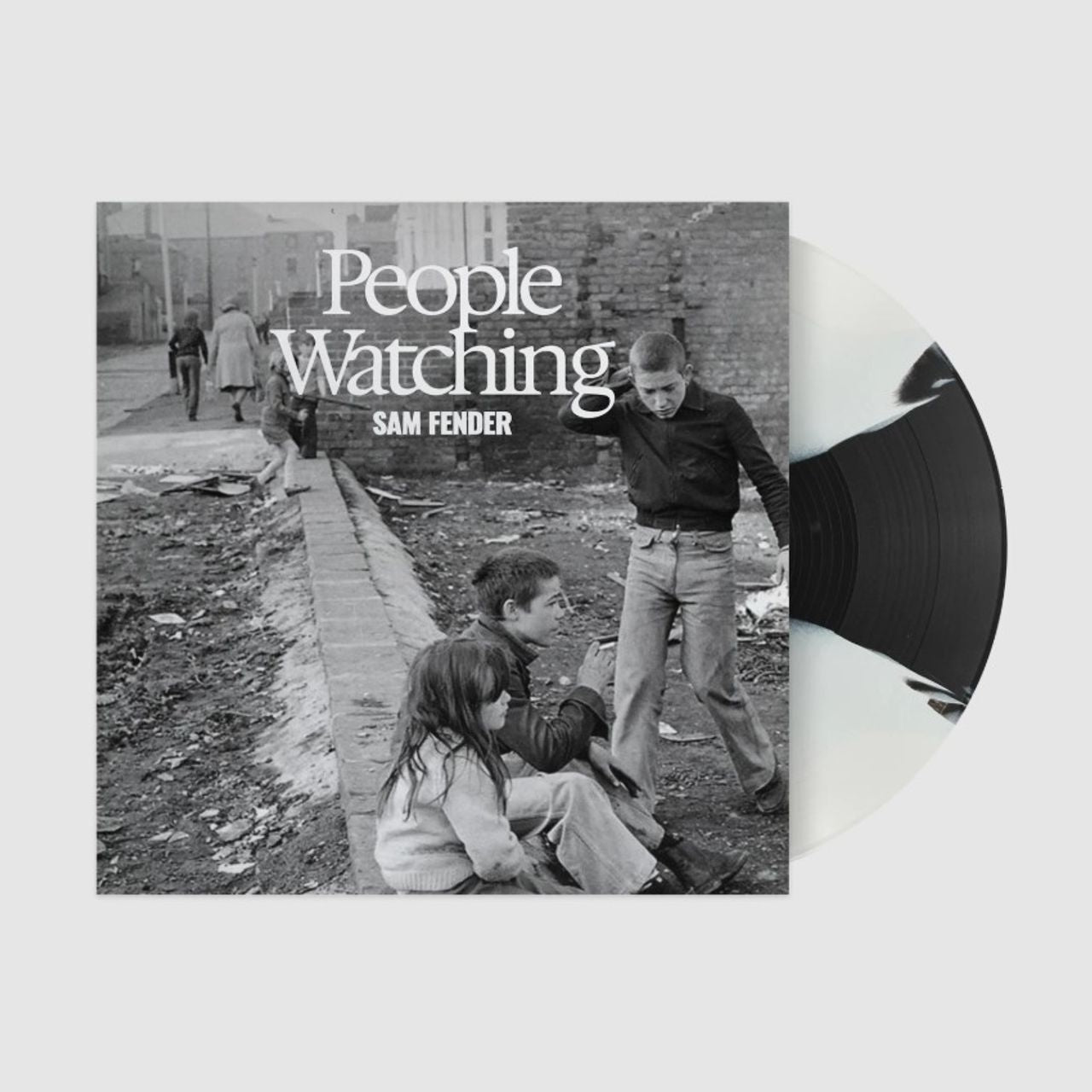 Sam Fender People Watching - Black & White Striped Vinyl + Autographed Art Card - Sealed UK Vinyl LP