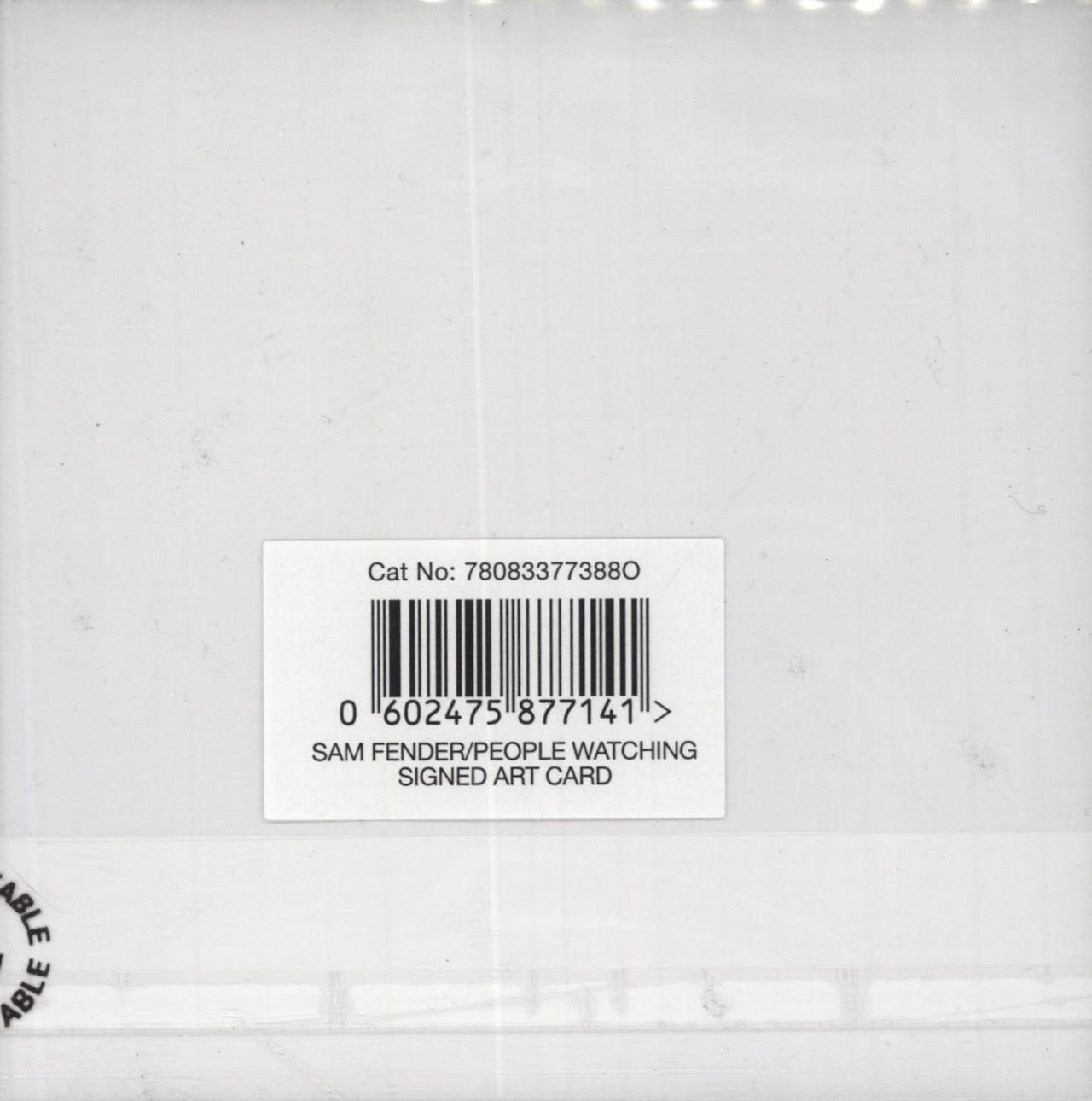 Sam Fender People Watching - Black & White Striped Vinyl + Autographed Art Card - Sealed UK Vinyl LP
