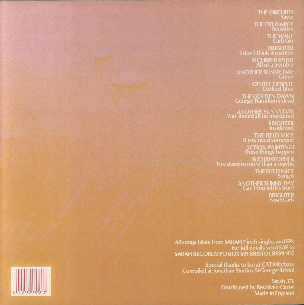 Sarah Records Temple Cloud UK Vinyl LP
