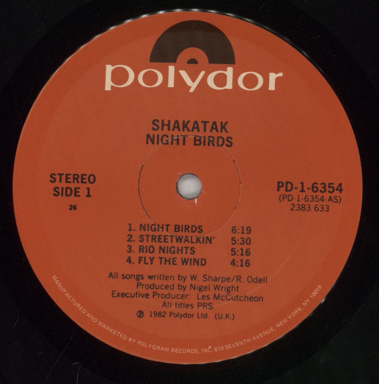 Shakatak Night Birds US Vinyl LP