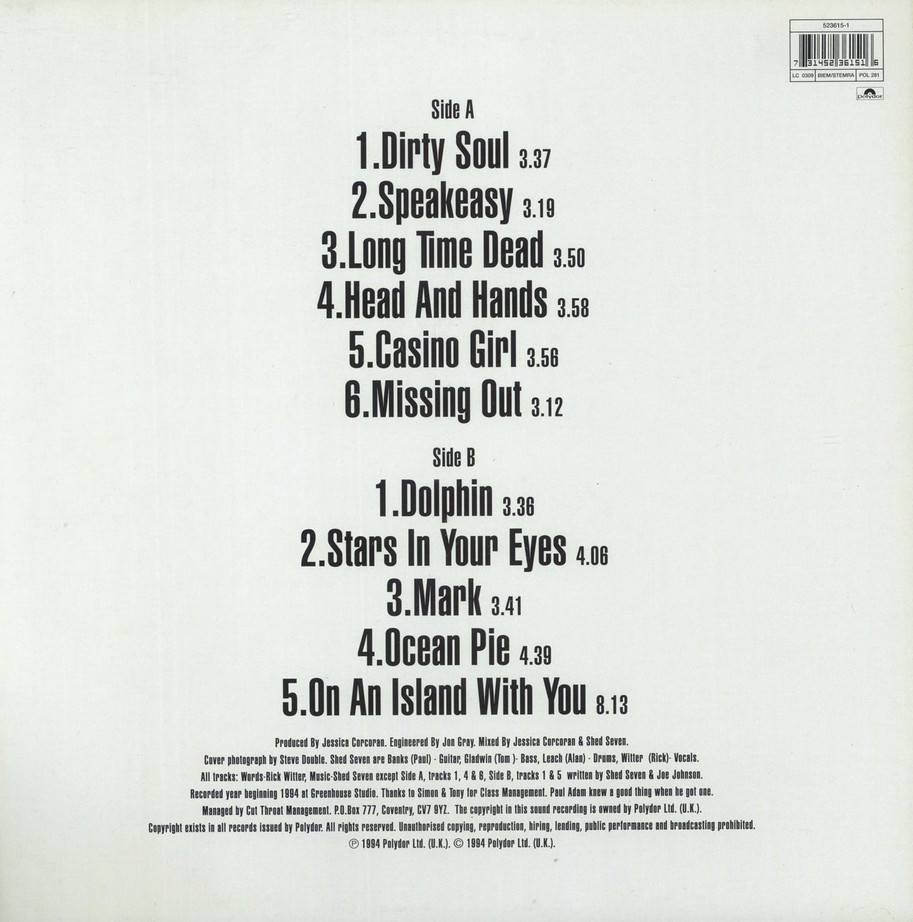 Shed Seven Change Giver UK Vinyl LP
