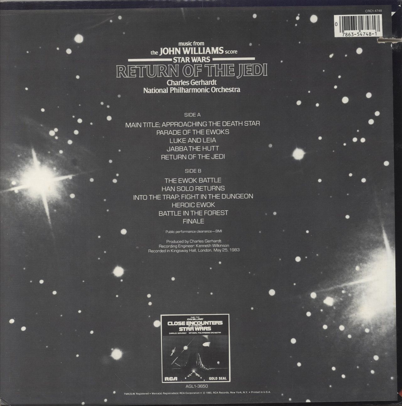 Star Wars Return Of The Jedi US Vinyl LP