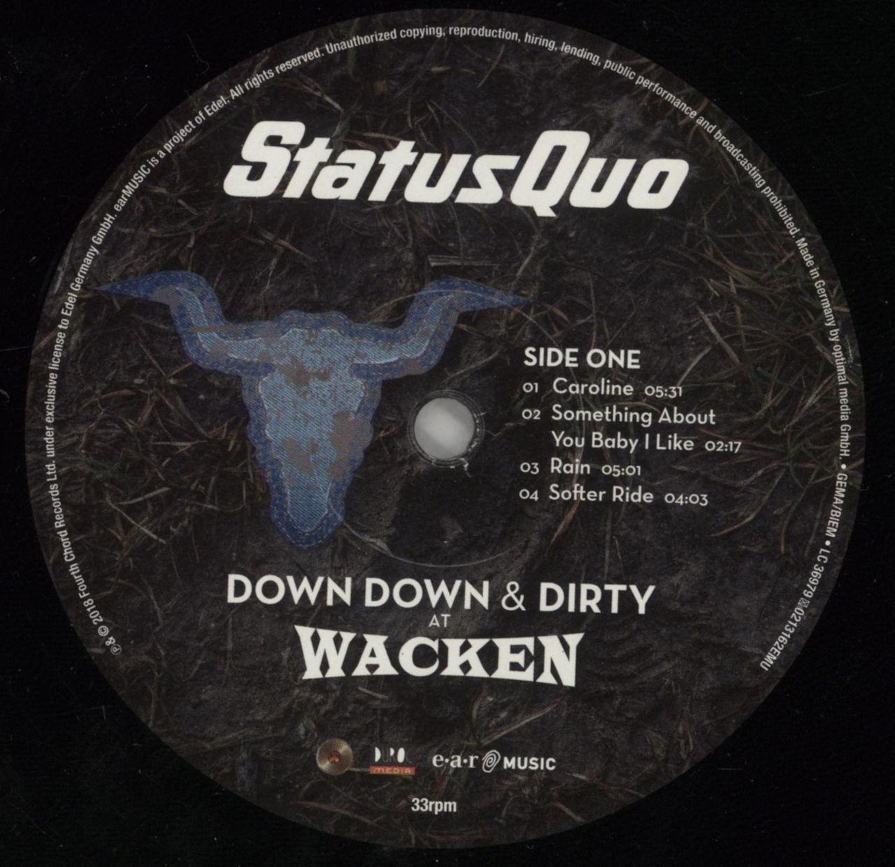 Status Quo Down Down & Dirty At Wacken - 180 Gram Vinyl + DVD UK 2-LP vinyl set
