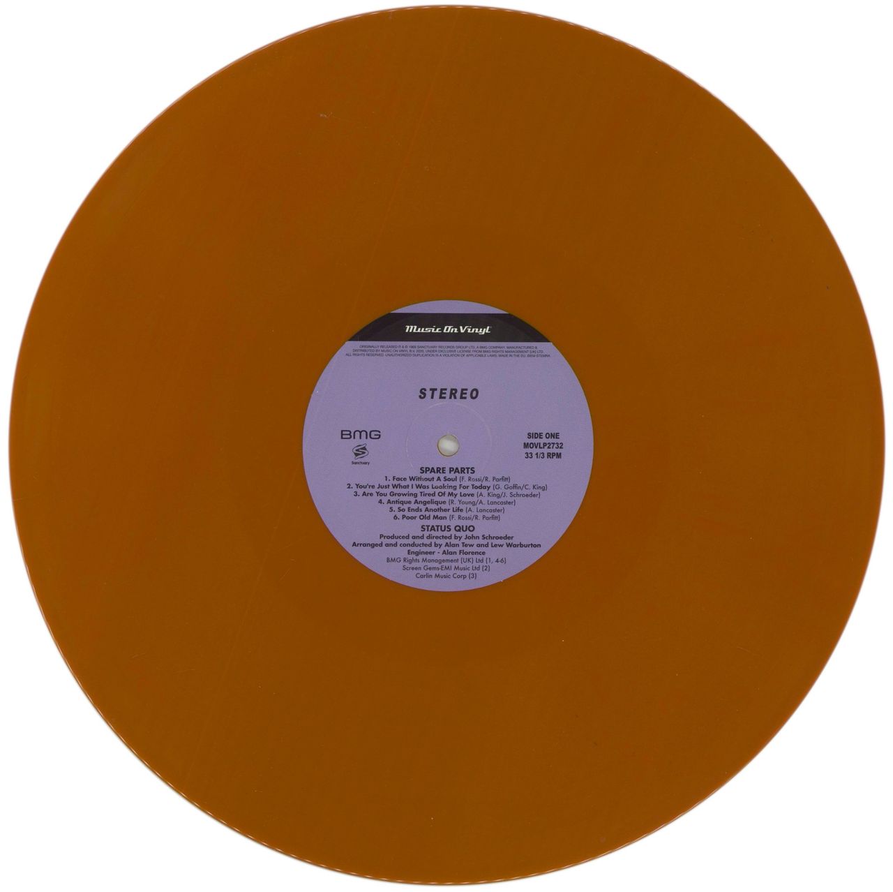 Status Quo Spare Parts - 180 Gram Orange & Gold Mixed Vinyl UK 2-LP vinyl set