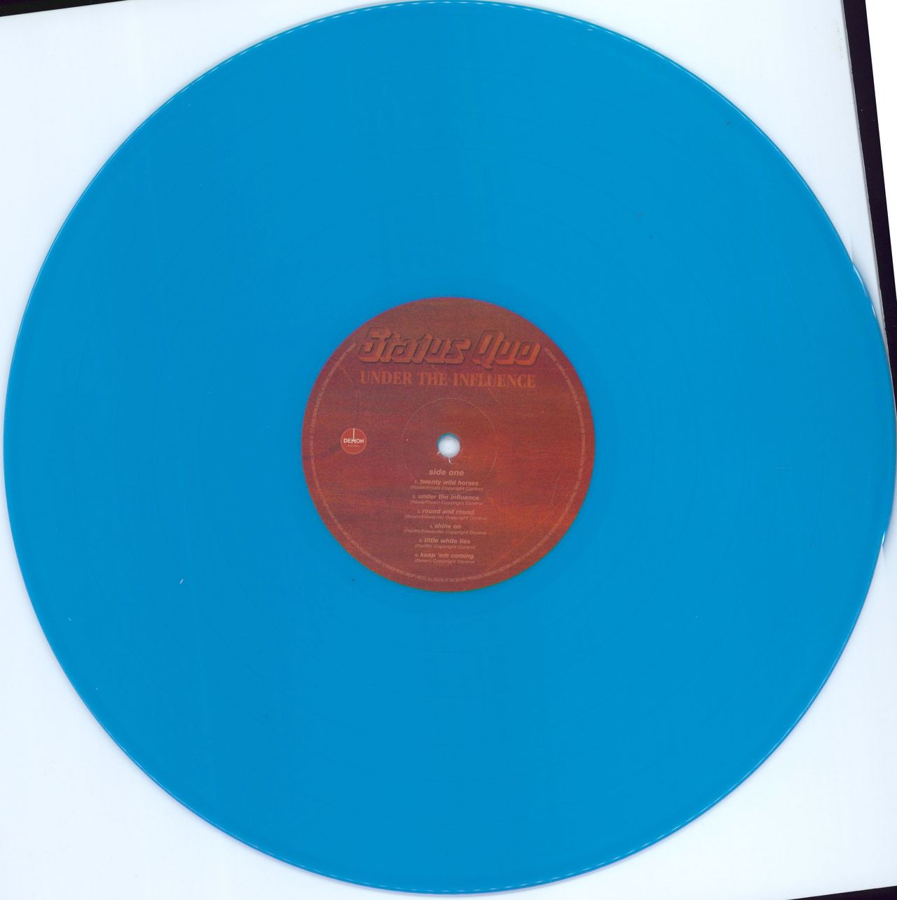 Status Quo Under The Influence - Blue vinyl UK Vinyl LP