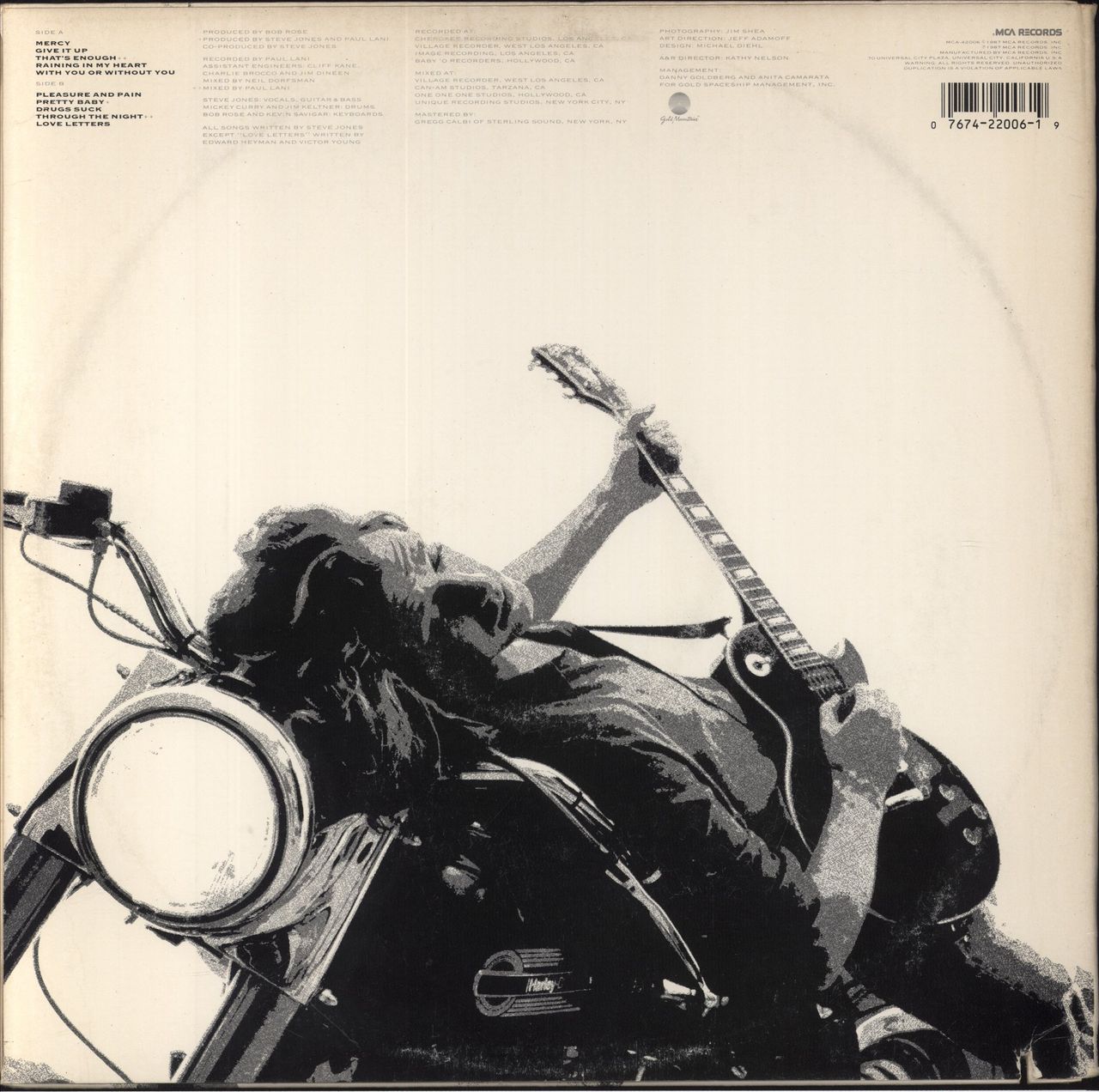 Steve Jones Mercy US Vinyl LP
