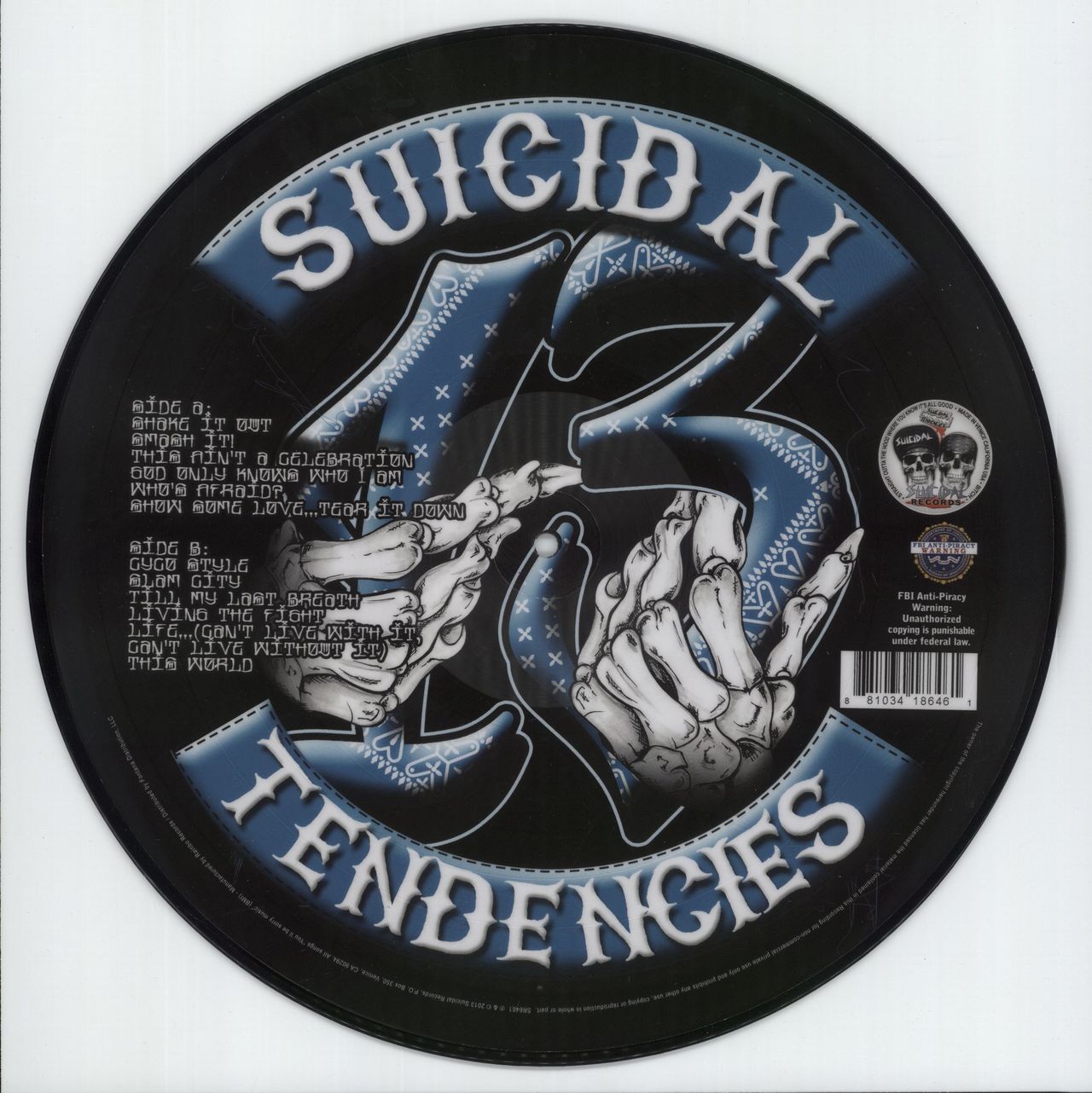 Suicidal Tendencies 13 - Collectors Edition US Picture disc LP