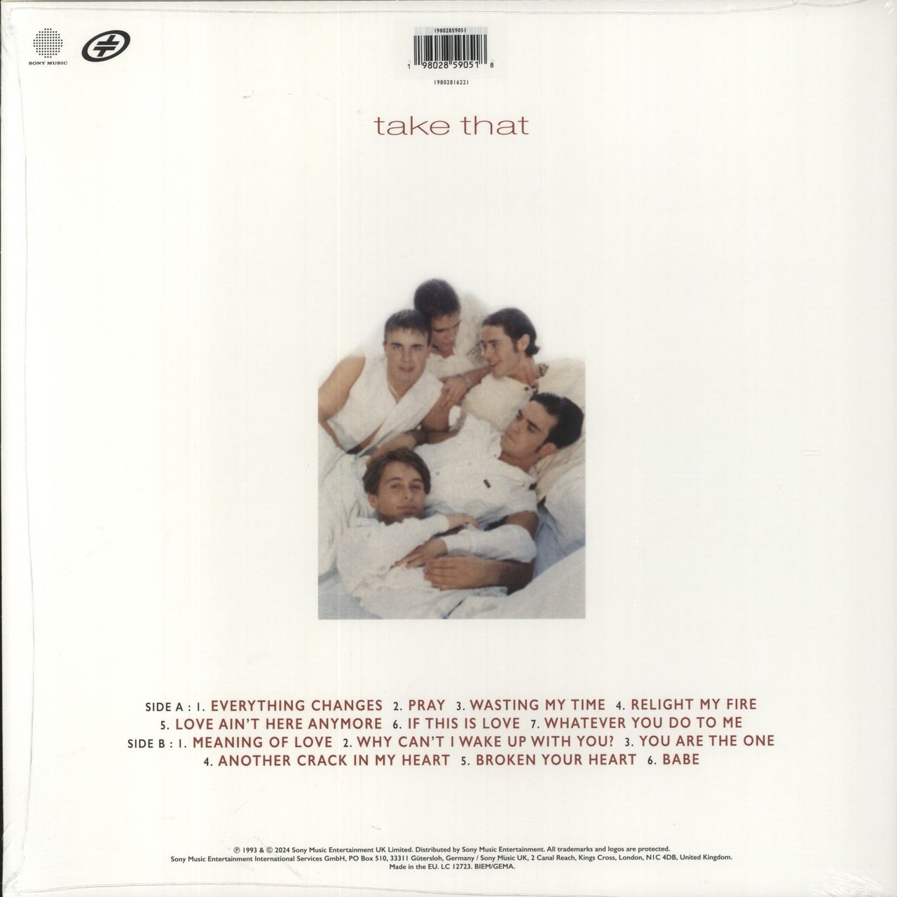 Take That Everything Changes: 30th Anniversary - White Vinyl - Sealed UK Vinyl LP