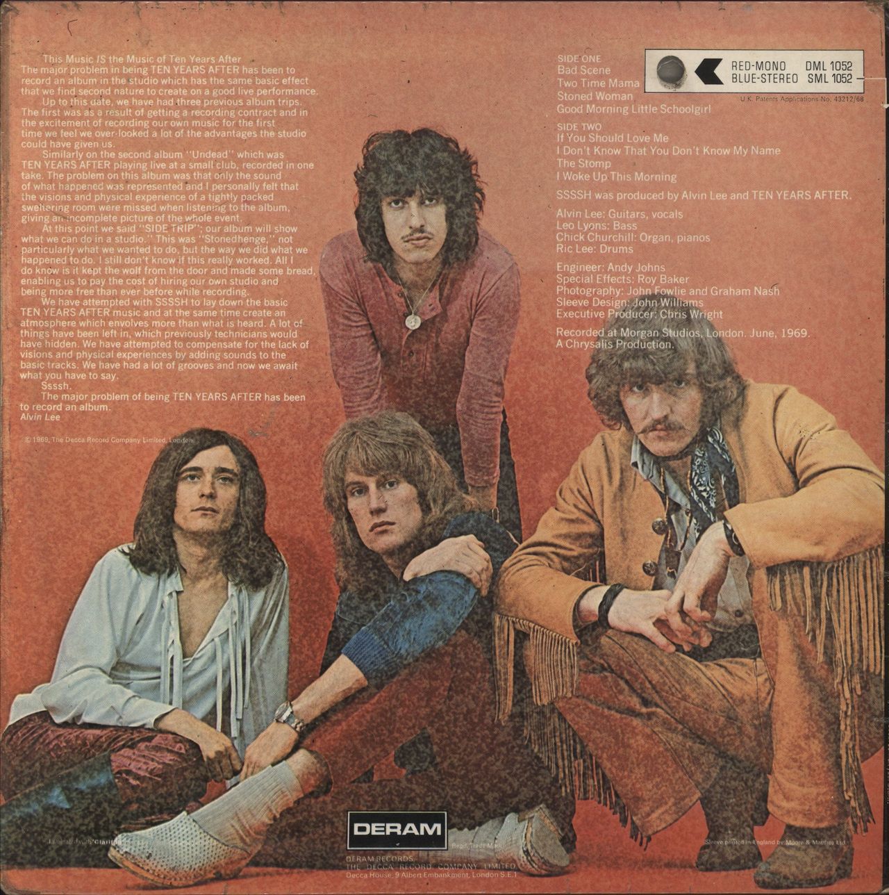 Ten Years After Ssssh! - 1st - VG UK Vinyl LP