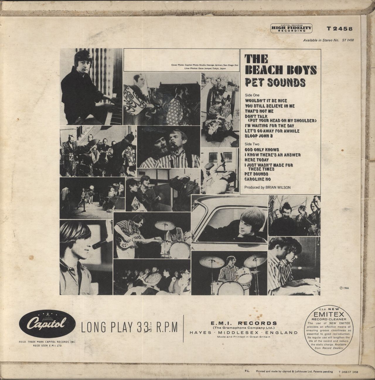The Beach Boys Pet Sounds - 2nd - VG UK Vinyl LP