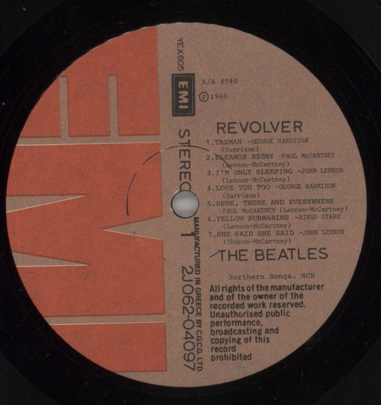 The Beatles Revolver - EX Greek Vinyl LP