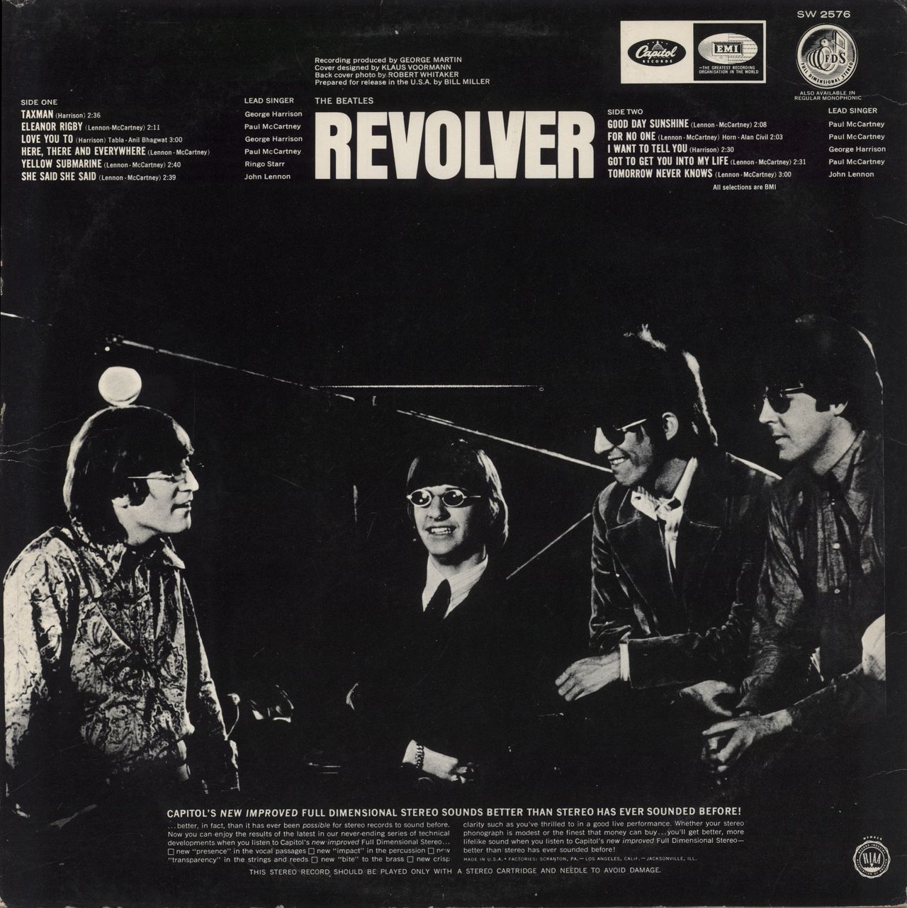 The Beatles Revolver - Peach Label - VG US Vinyl LP