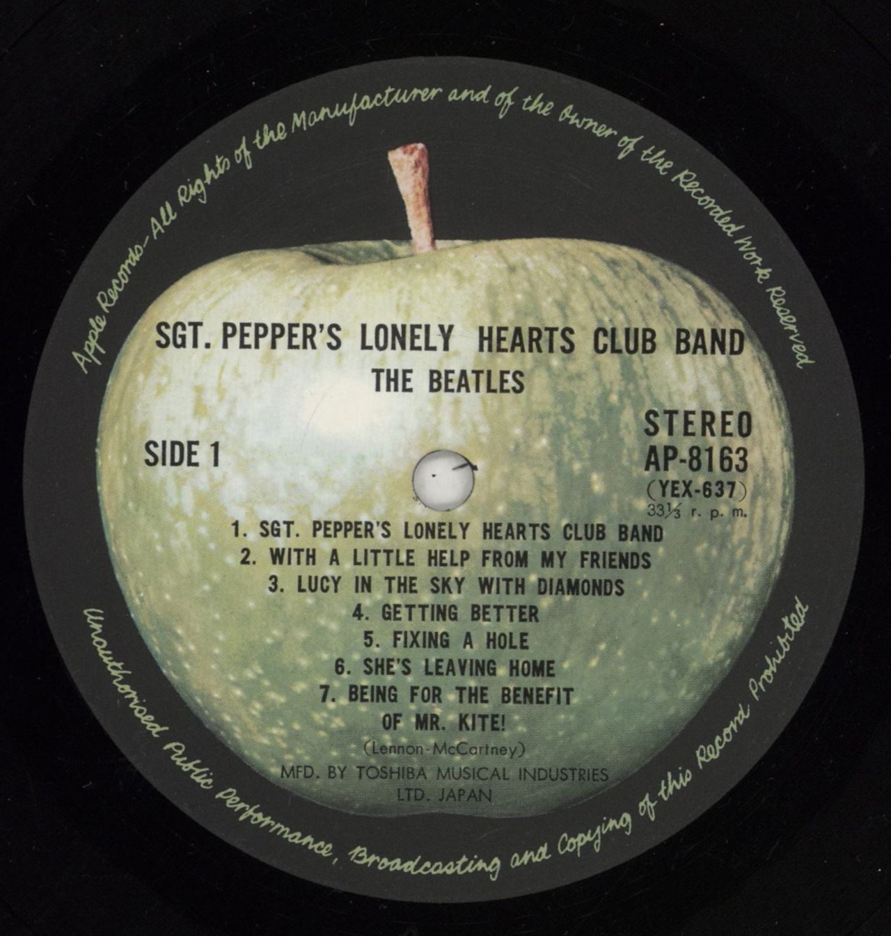 The Beatles Sgt. Pepper's Lonely Hearts Club Band Japanese Vinyl LP