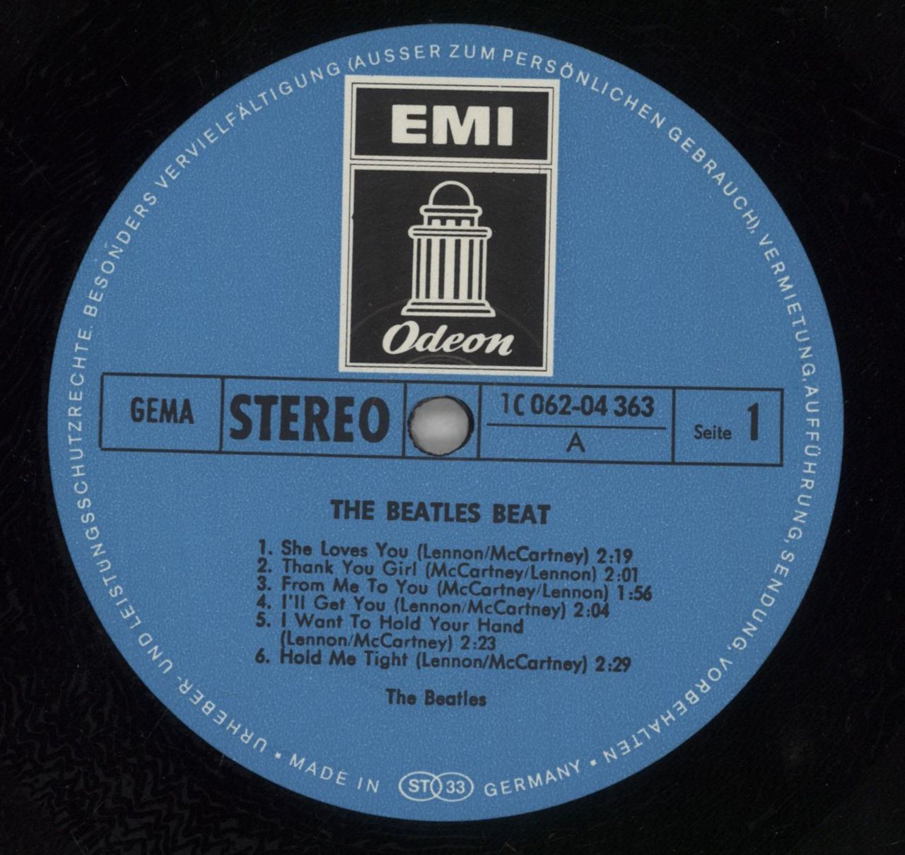 The Beatles The Beatles Beat - 2nd - VG German Vinyl LP