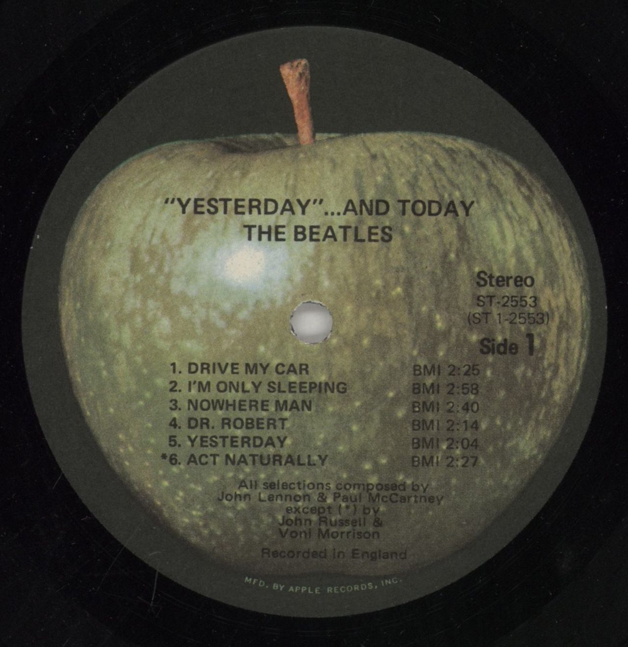 The Beatles Yesterday And Today - 2nd Apple + RIAA US Vinyl LP