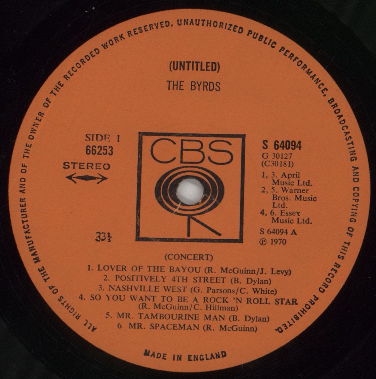 The Byrds Untitled - 1st - VG UK 2-LP vinyl set