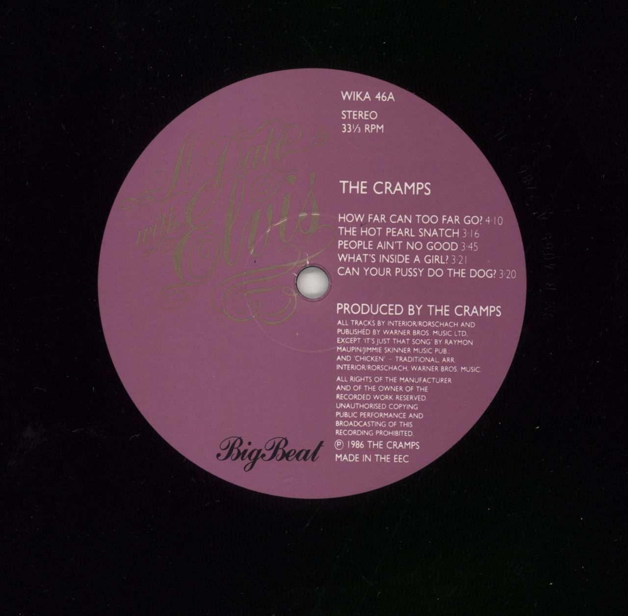 The Cramps A Date With Elvis + Cuttings UK Vinyl LP