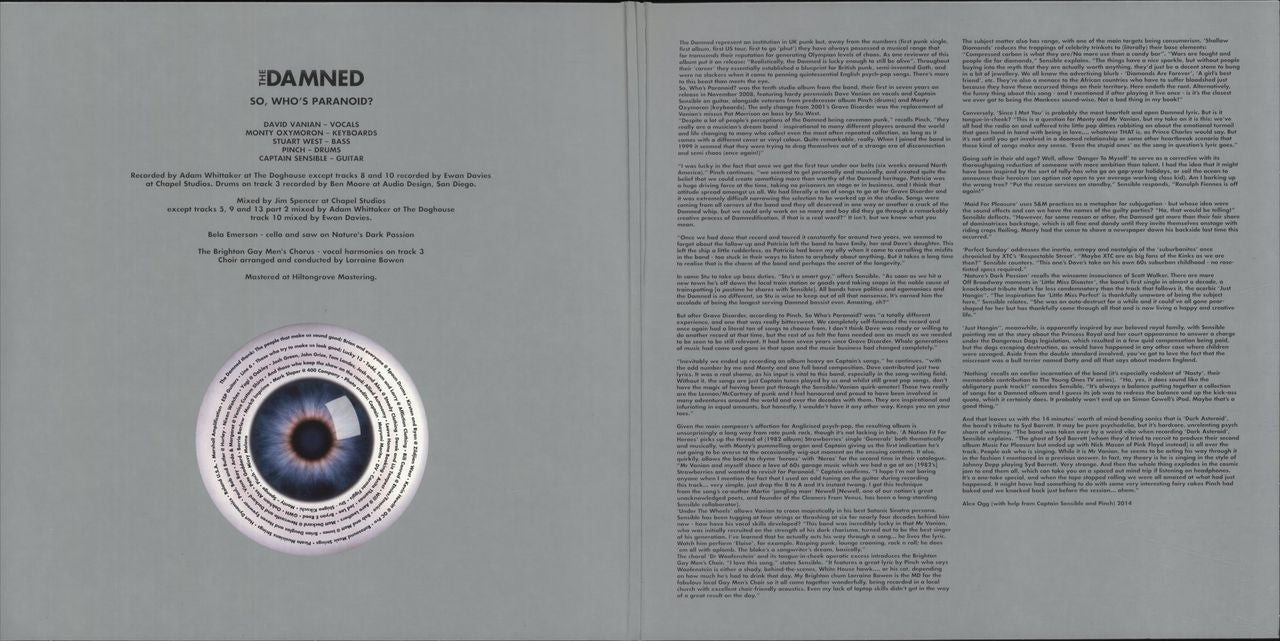 The Damned So, Who's Paranoid? - 180Gram Clear Vinyl UK 2-LP vinyl set