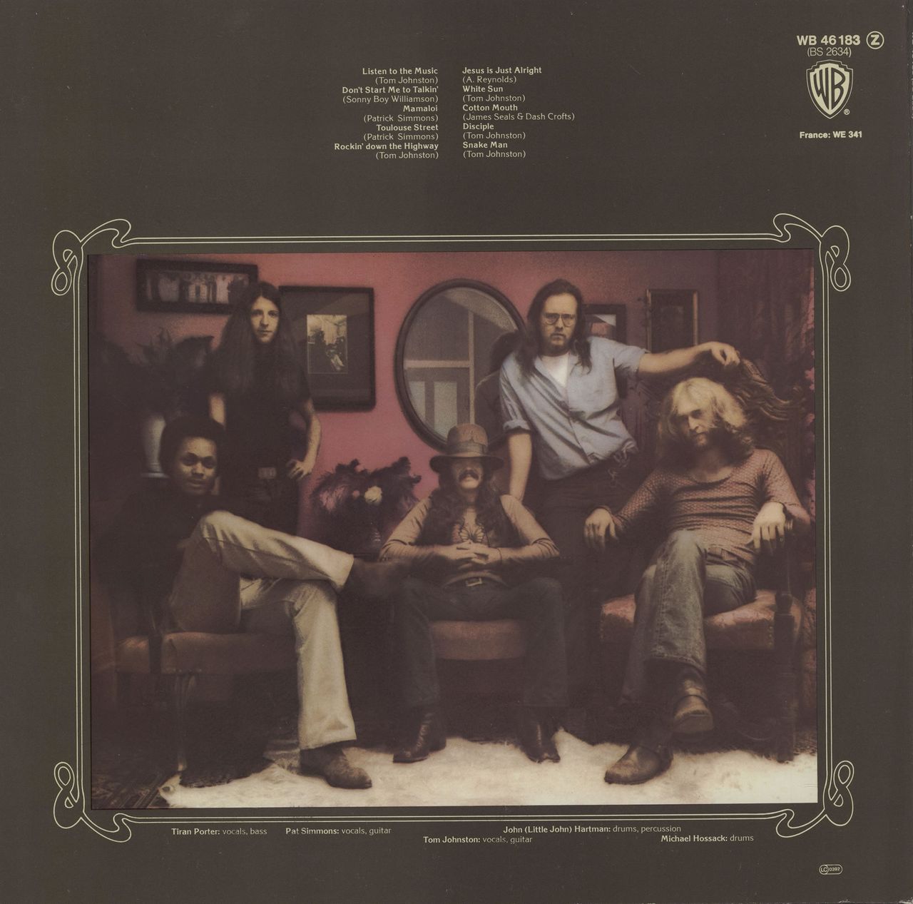 The Doobie Brothers Toulouse Street German Vinyl LP