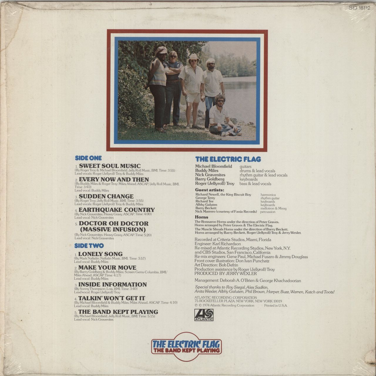The Electric Flag The Band Kept Playing US Vinyl LP