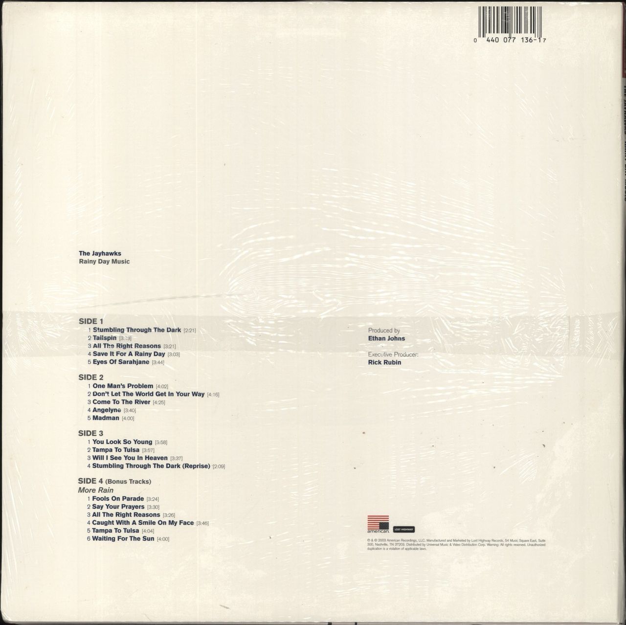 The Jayhawks Rainy Day Music US 2-LP vinyl set