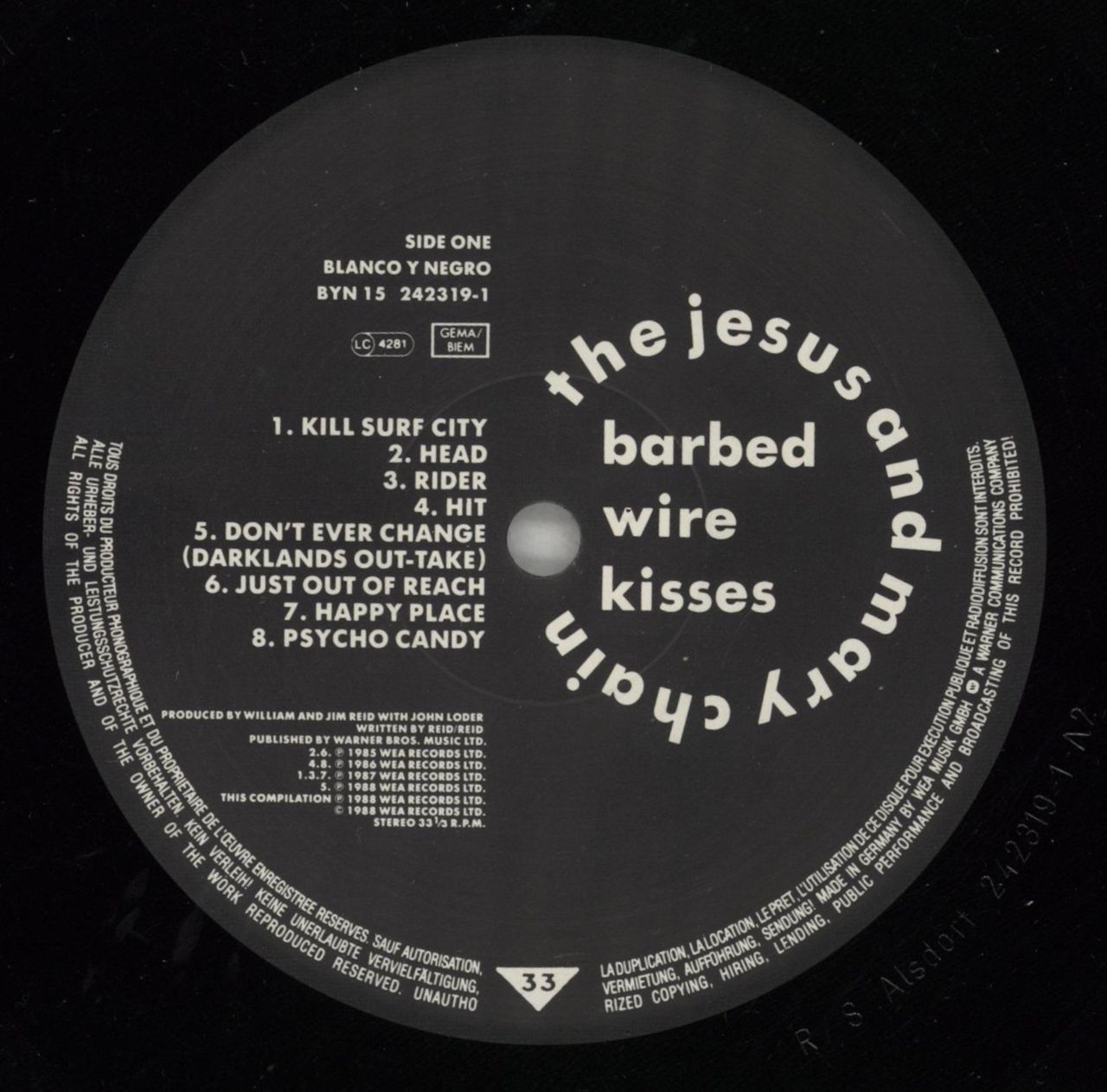 The Jesus & Mary Chain Barbed Wire Kisses - Promo Stickered UK Promo Vinyl LP