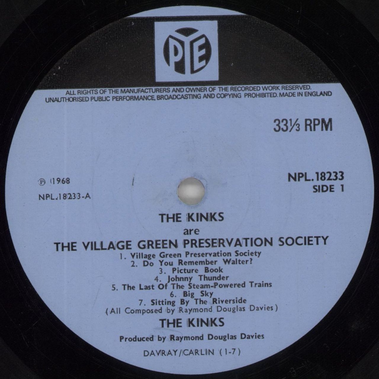 The Kinks Are The Village Green Preservation Society - 1st UK Vinyl LP
