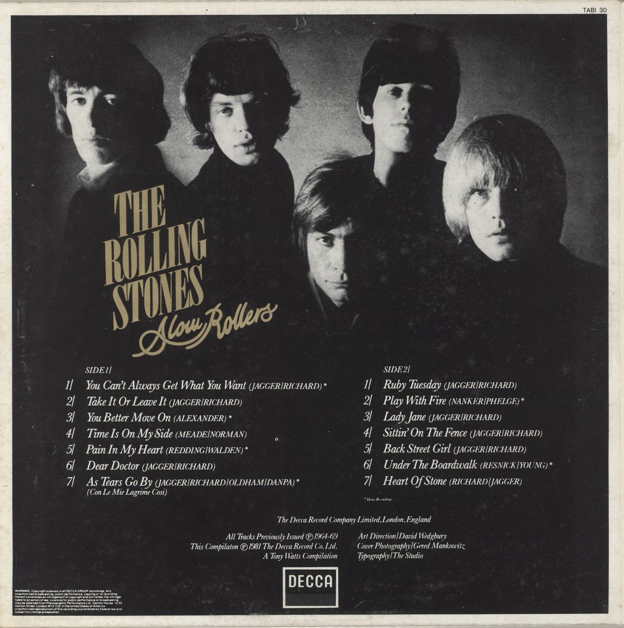 The Rolling Stones Slow Rollers Italian Vinyl LP