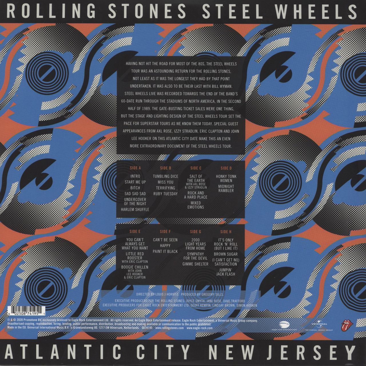 The Rolling Stones Steel Wheels Live - 180 Gram Orange & Blue Vinyl UK 4-LP vinyl set