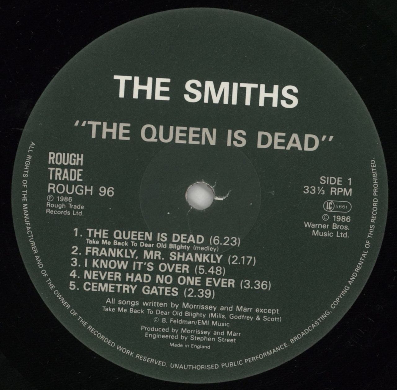 The Smiths The Queen Is Dead - Stickered + PR UK Vinyl LP