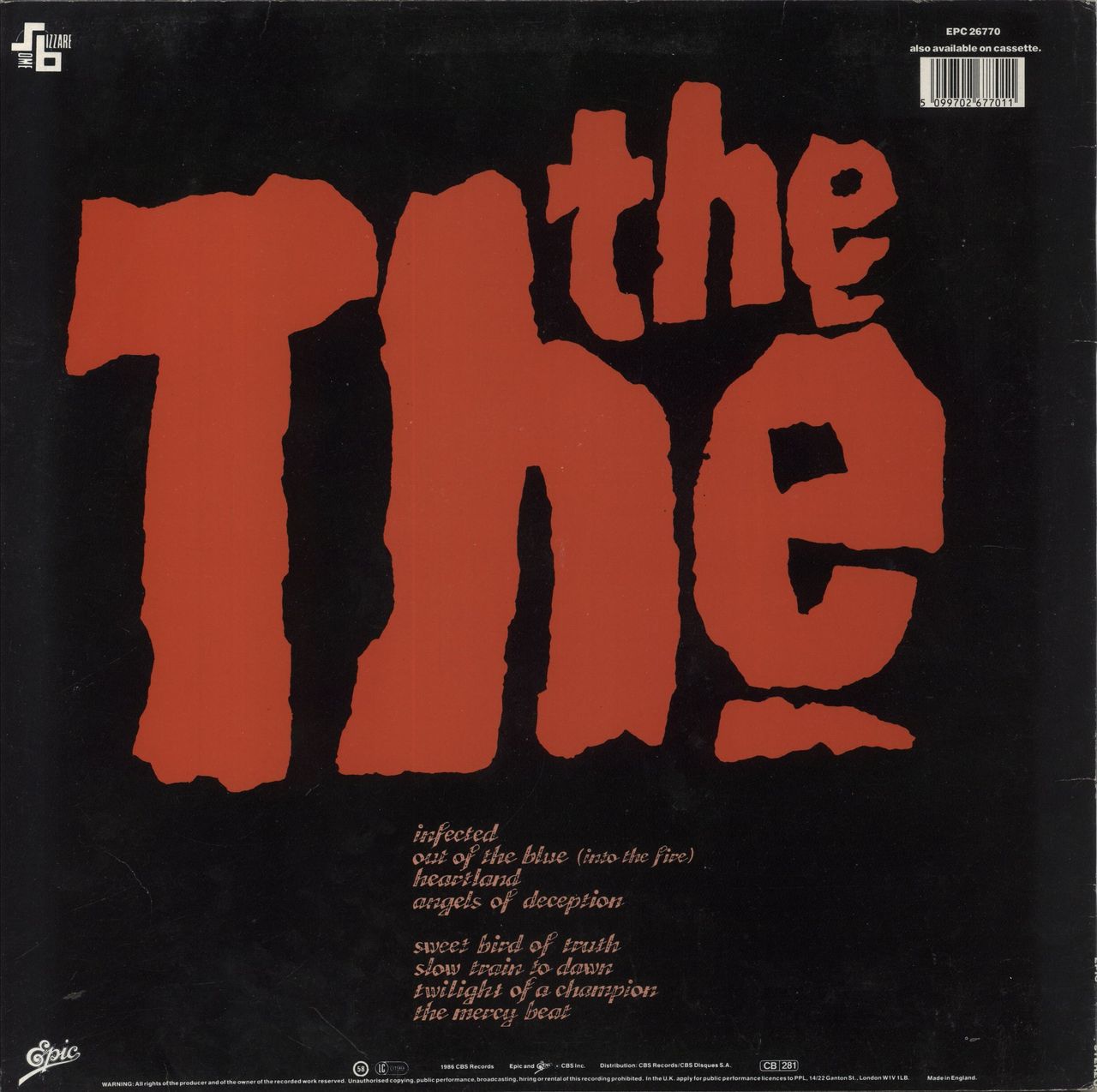 The The Infected - Stickered Torture Sleeve - EX UK Vinyl LP