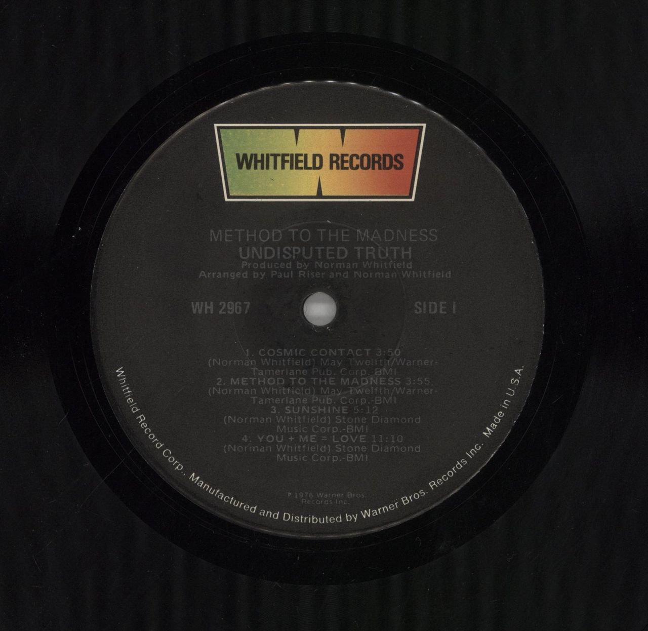 The Undisputed Truth Method To The Madness - Stickered US Vinyl LP