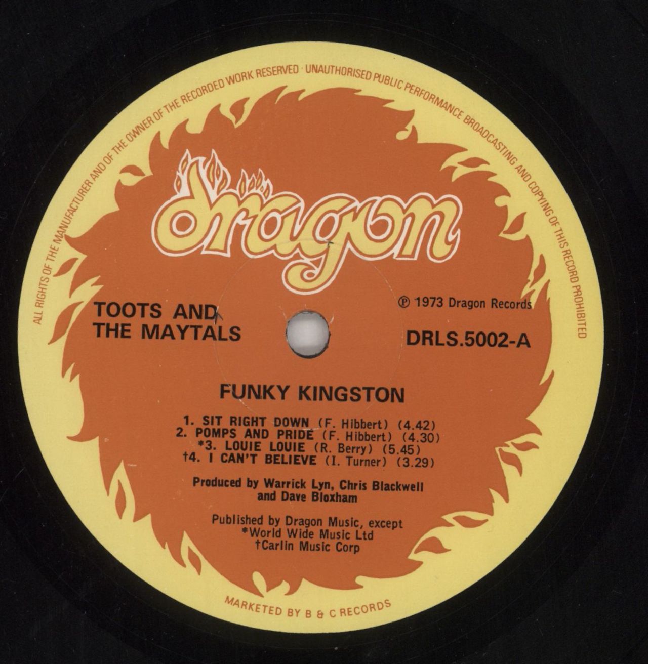 Toots & The Maytals Funky Kingston - EX UK Vinyl LP