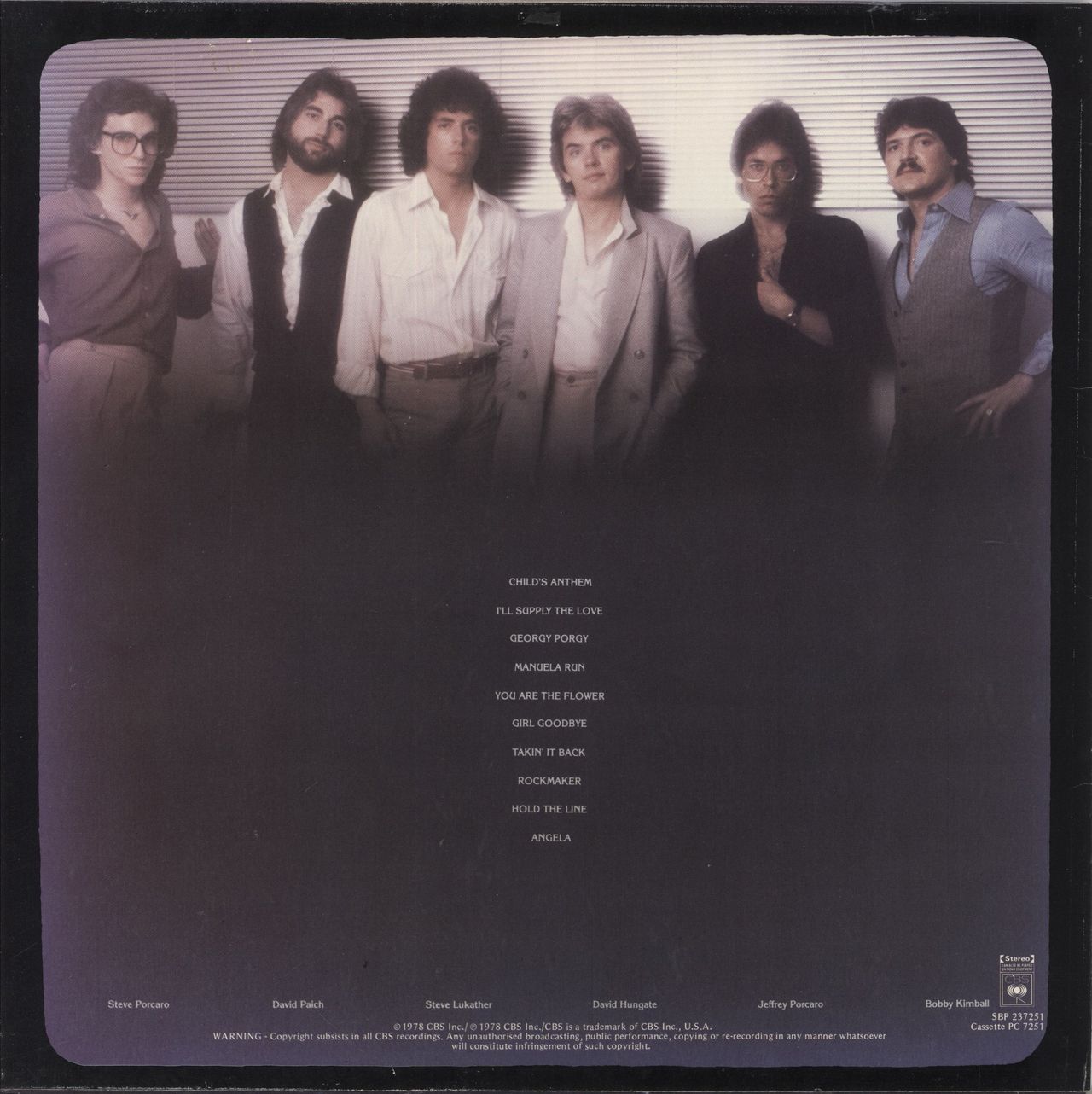 Toto Toto Australian Vinyl LP