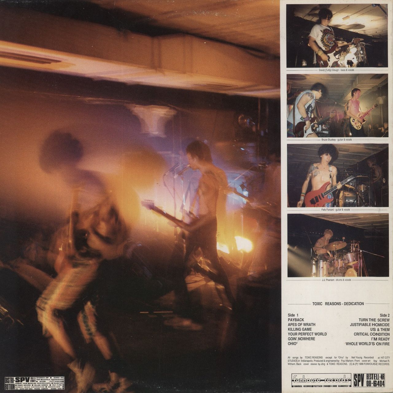 Toxic Reasons Dedication 1979-1988 UK Vinyl LP