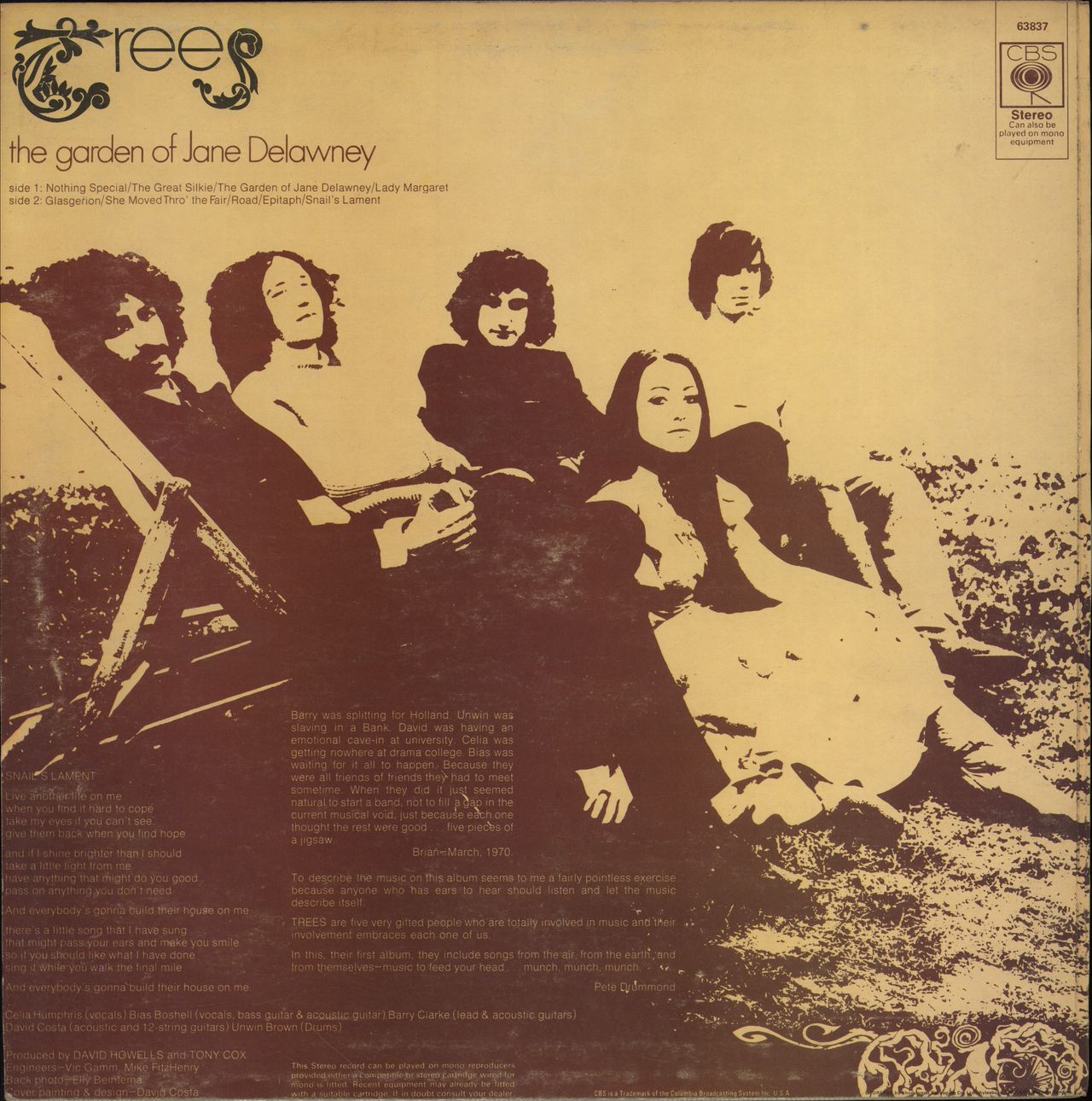 Trees The Garden Of Jane Delawney - 1st - EX UK Vinyl LP