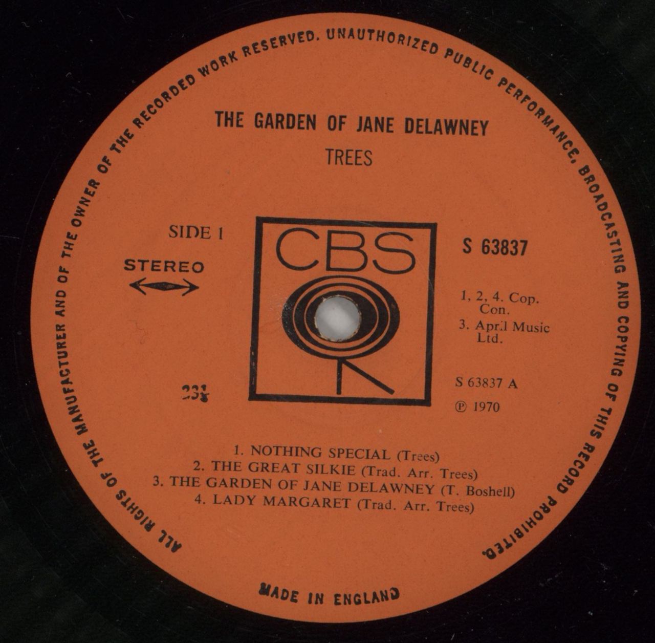 Trees The Garden Of Jane Delawney - 1st - EX UK Vinyl LP