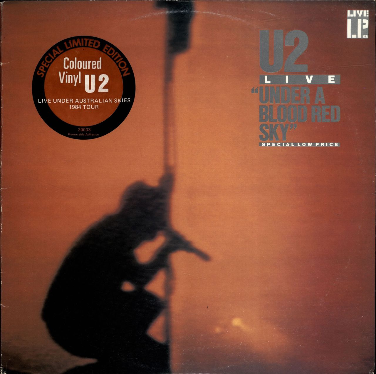 U2 Under A Blood Red Sky - Red Vinyl + Hype Sticker Australian Vinyl LP