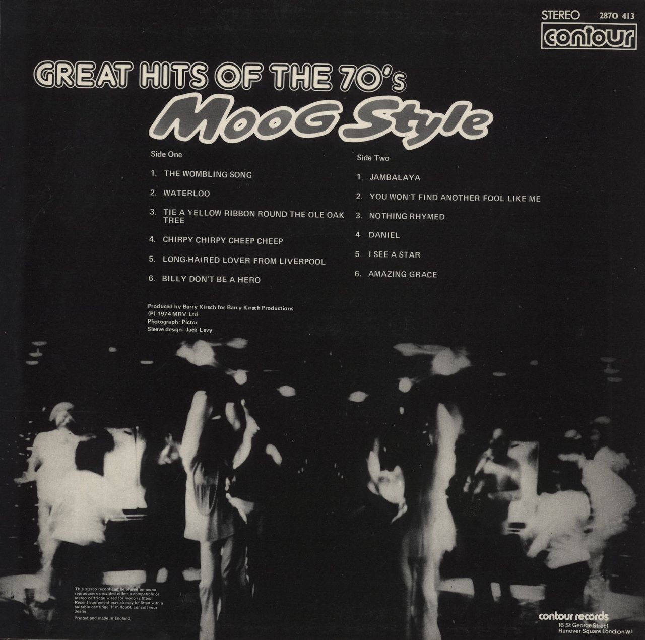 Various-60s & 70s Great Hits Of The 70's Moog Style UK Vinyl LP
