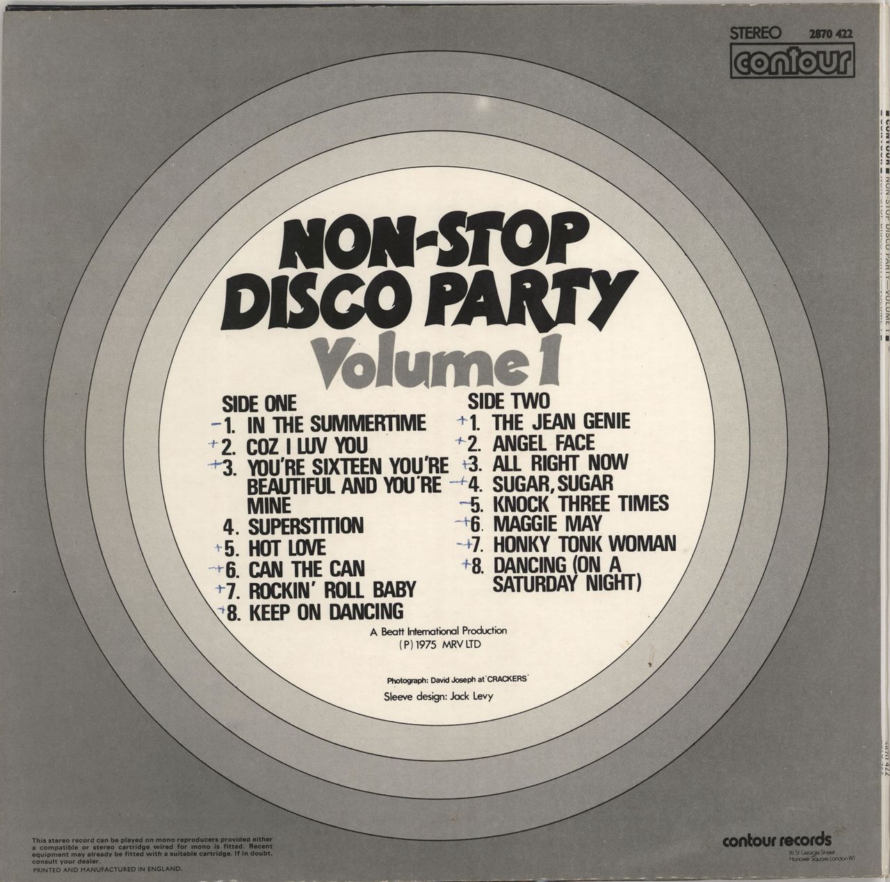 Various-60s & 70s Non-Stop Disco Party Volume 1 UK Vinyl LP