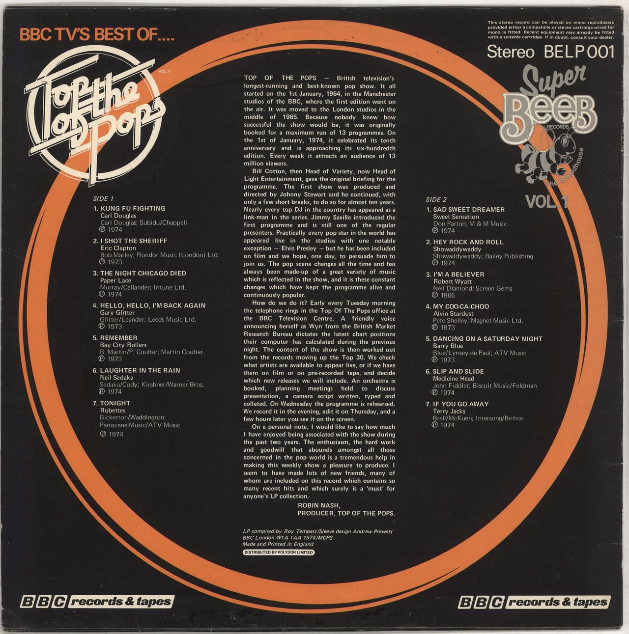 Various-Pop BBC TV's Best Of ... Top Of The Pops Vol.1 UK Vinyl LP