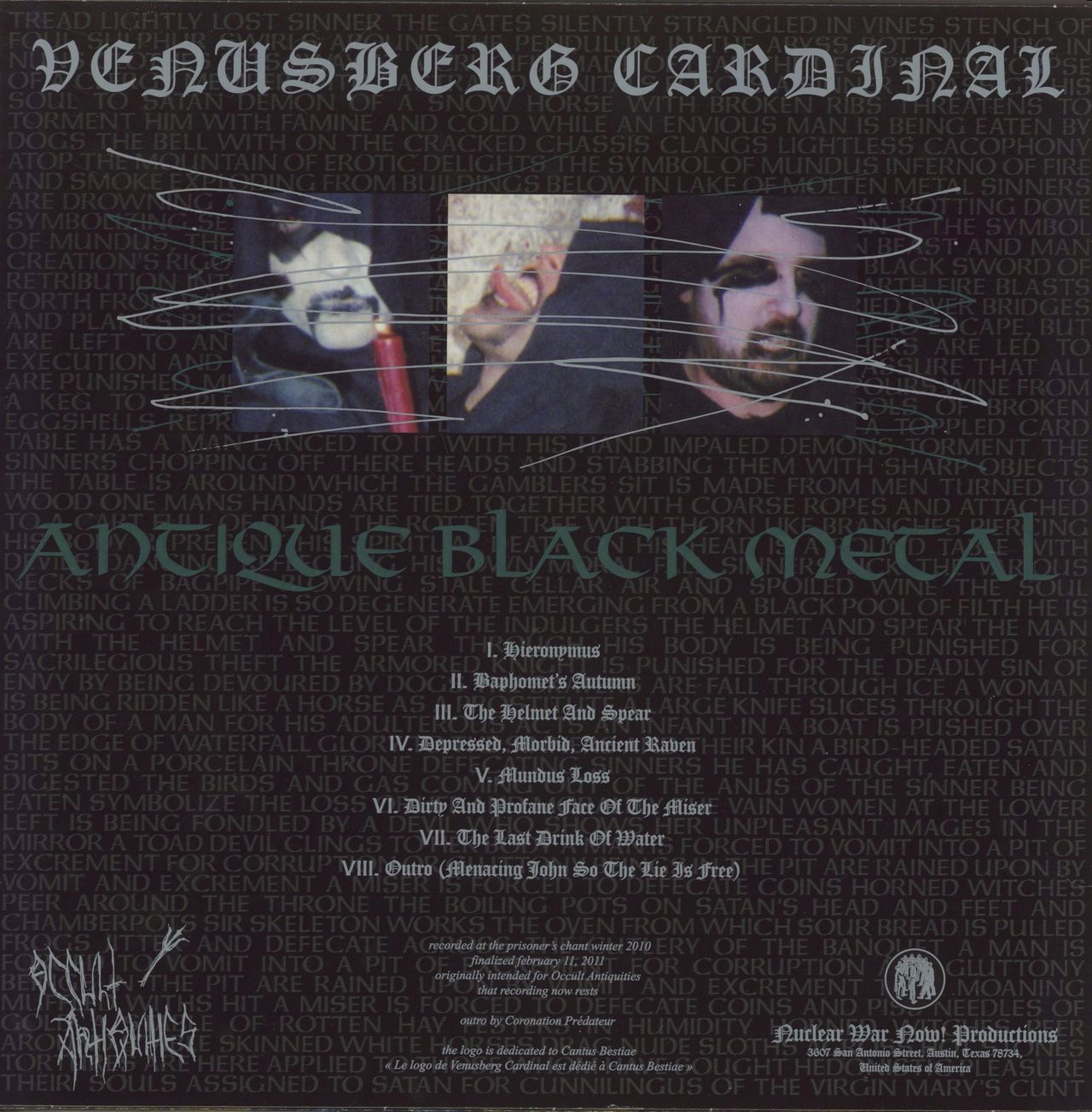 Venusberg Cardinal Atlas Of Dungeons - Green Smoke Vinyl US Vinyl LP