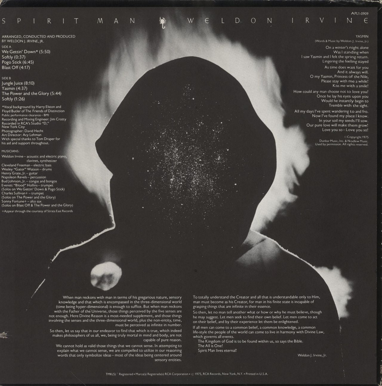Weldon Irvine Spirit Man US Vinyl LP
