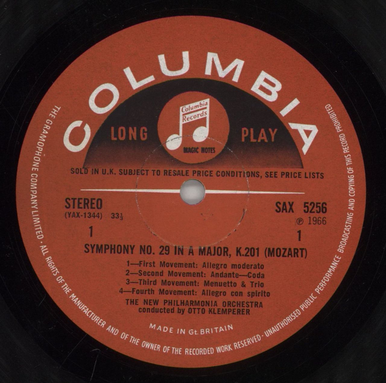 Wolfgang Amadeus Mozart Mozart Symphonies UK Vinyl LP