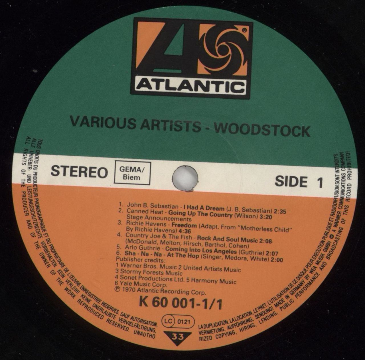 Woodstock Woodstock - Non-barcoded - EX German 3-LP vinyl set