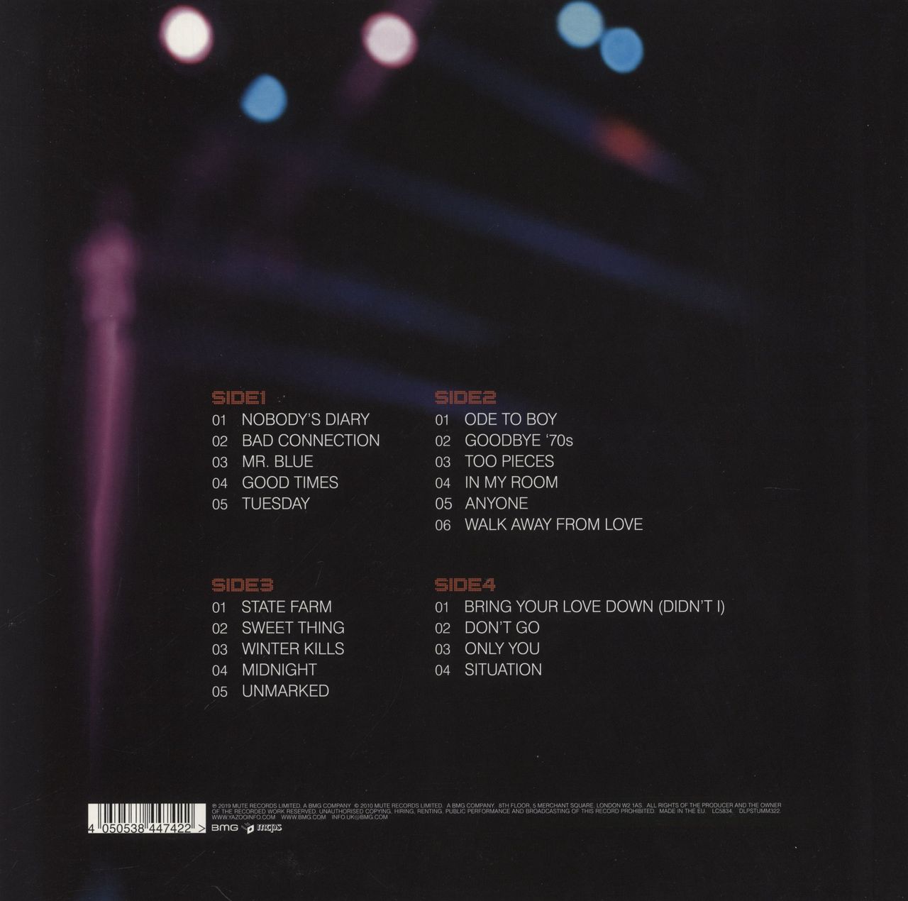 Yazoo Reconnected Live - RSD19 - 180gm Vinyl UK 2-LP vinyl set