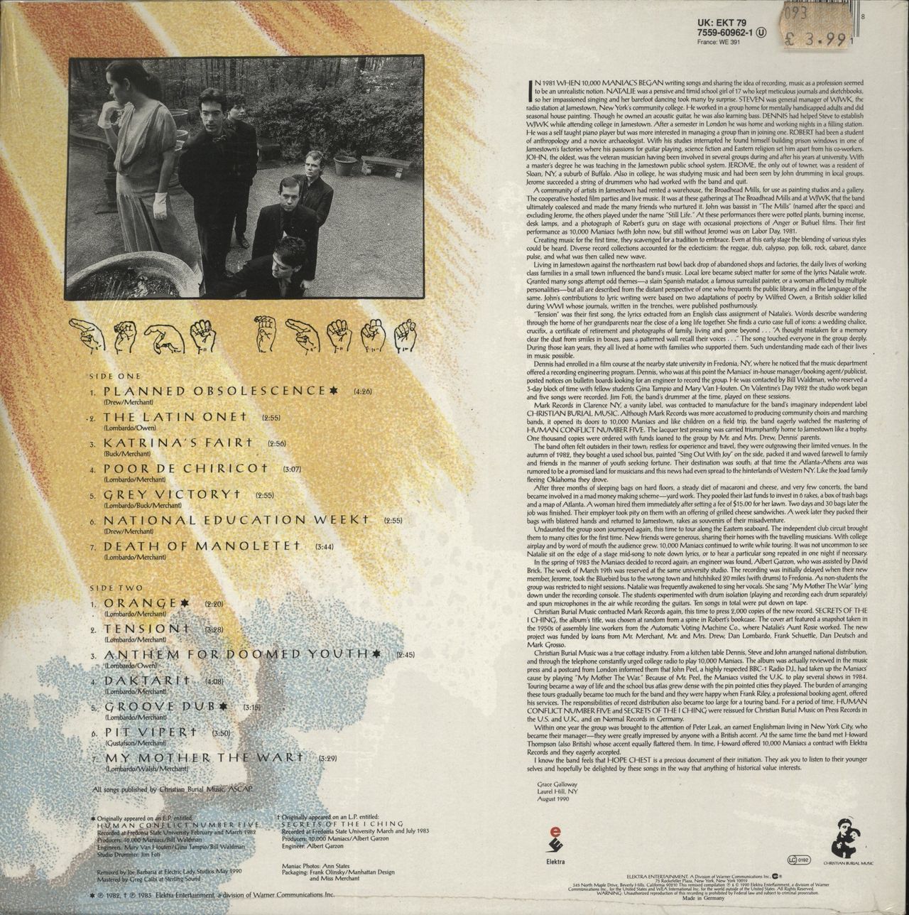 10,000 Maniacs Hope Chest: The Fredonia Recordings 1982 - 1983 - Sealed UK Vinyl LP